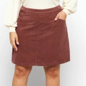 Tribal Pull On Stretch Corduroy Skirt